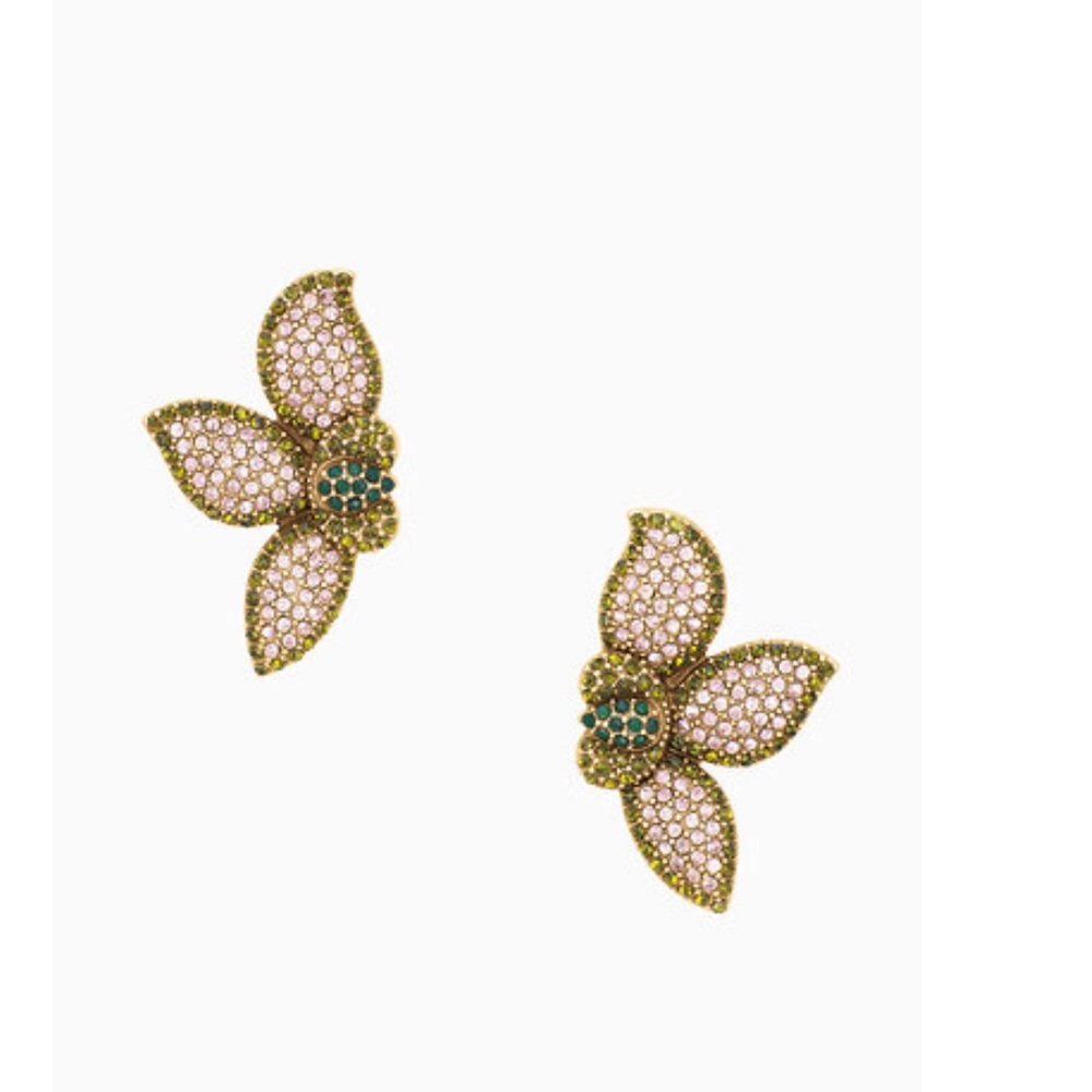 Stella & Dot Pavé Petal Studs
